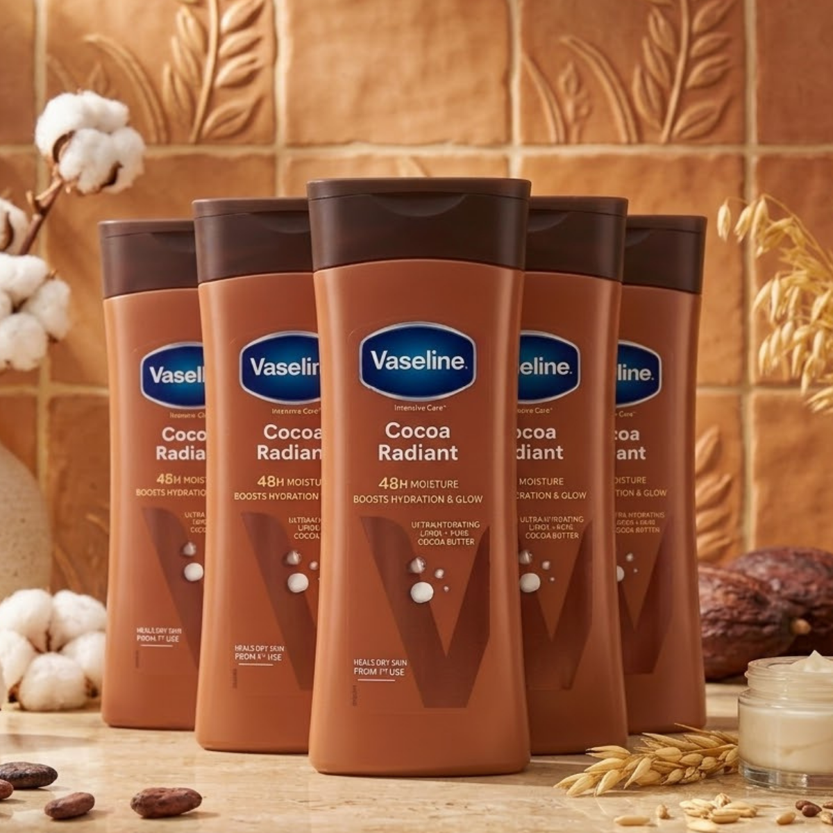 Vaseline Cocoa Radiant Lotion, 6 x 400ml