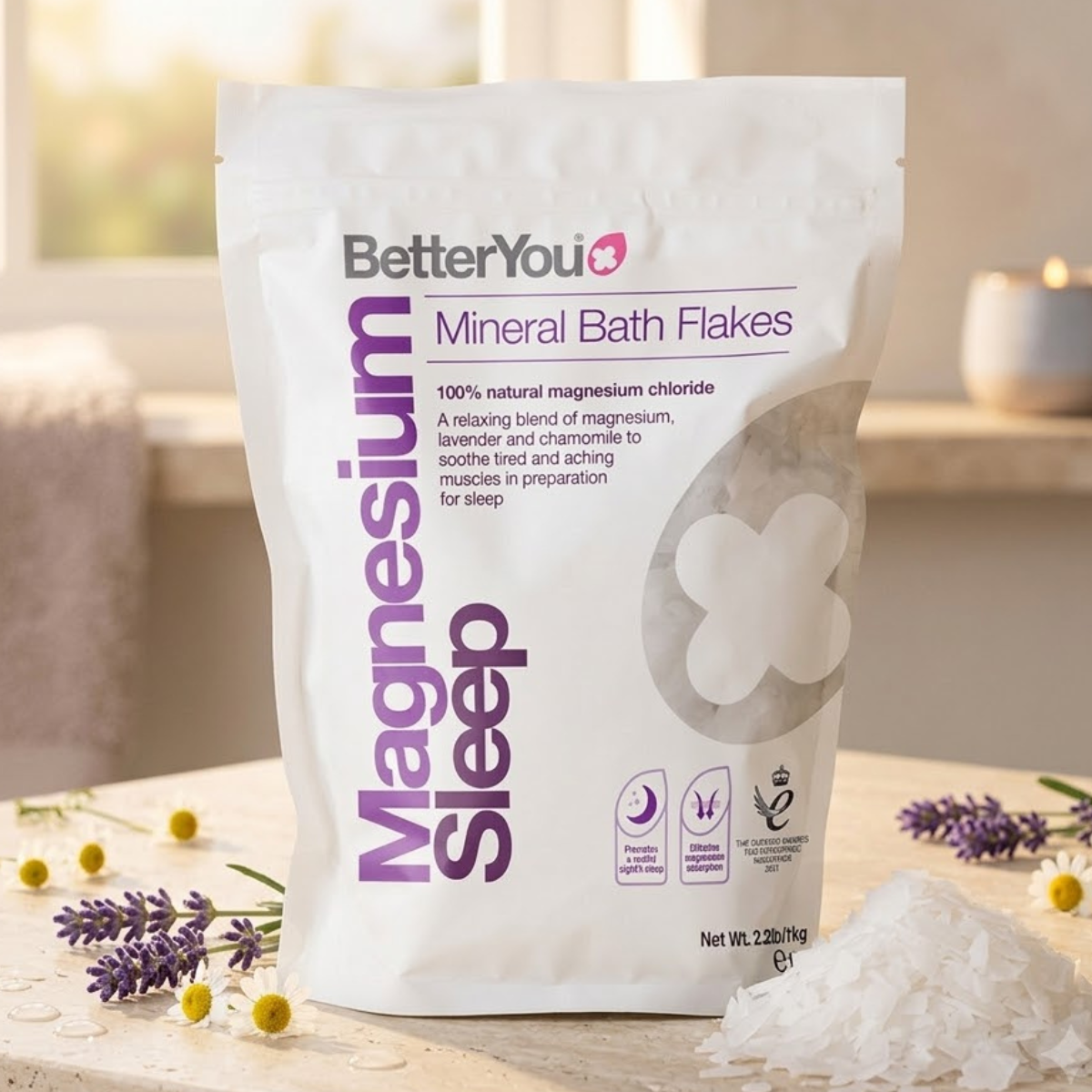 BetterYou Magnesium Sleep Flakes, 2 x 1kg