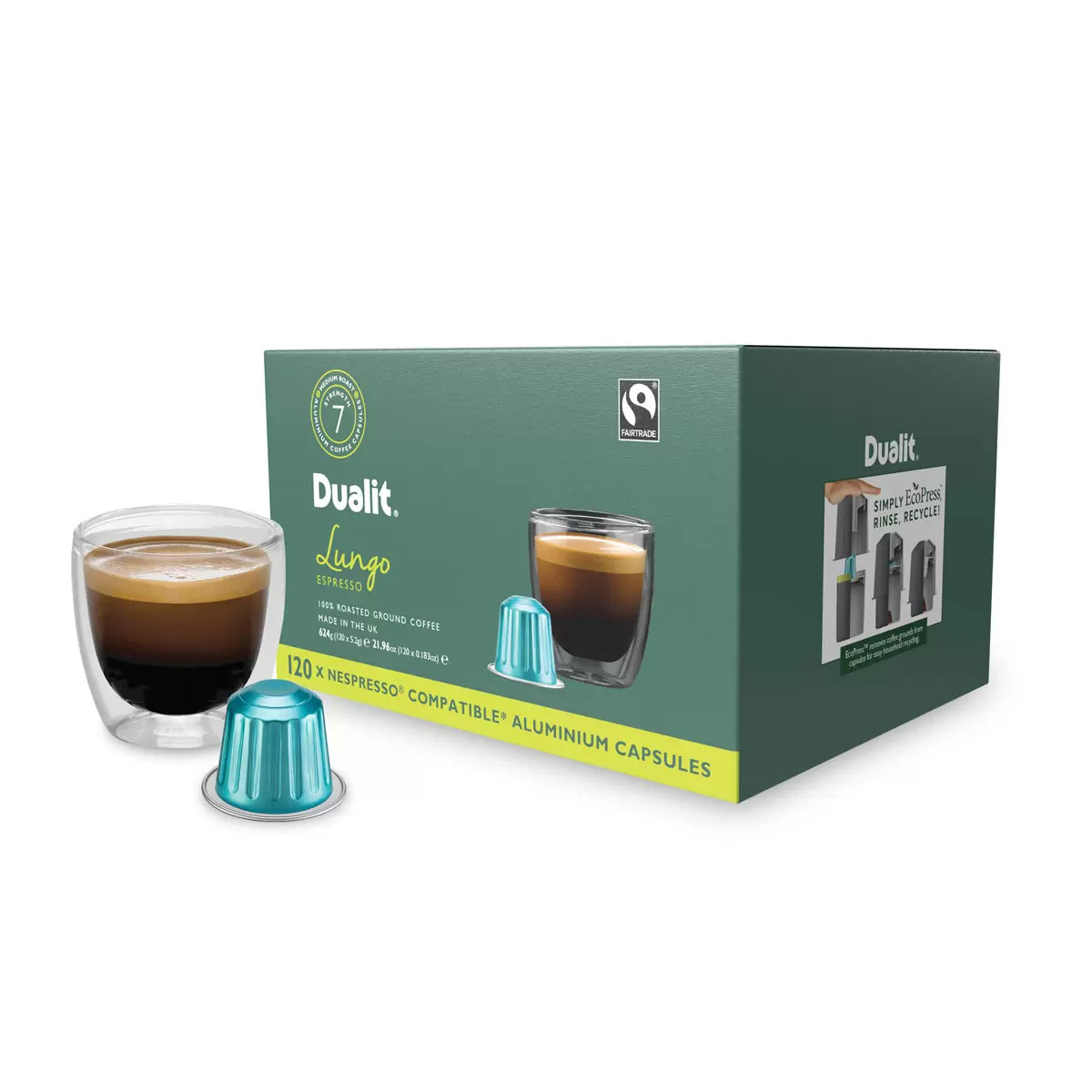 Dualit Aluminium Coffee Capsules Lungo 120pk