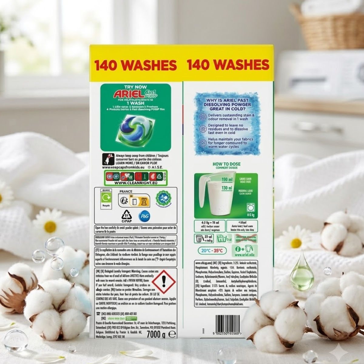 Ariel Actilift Powder, 140 Wash