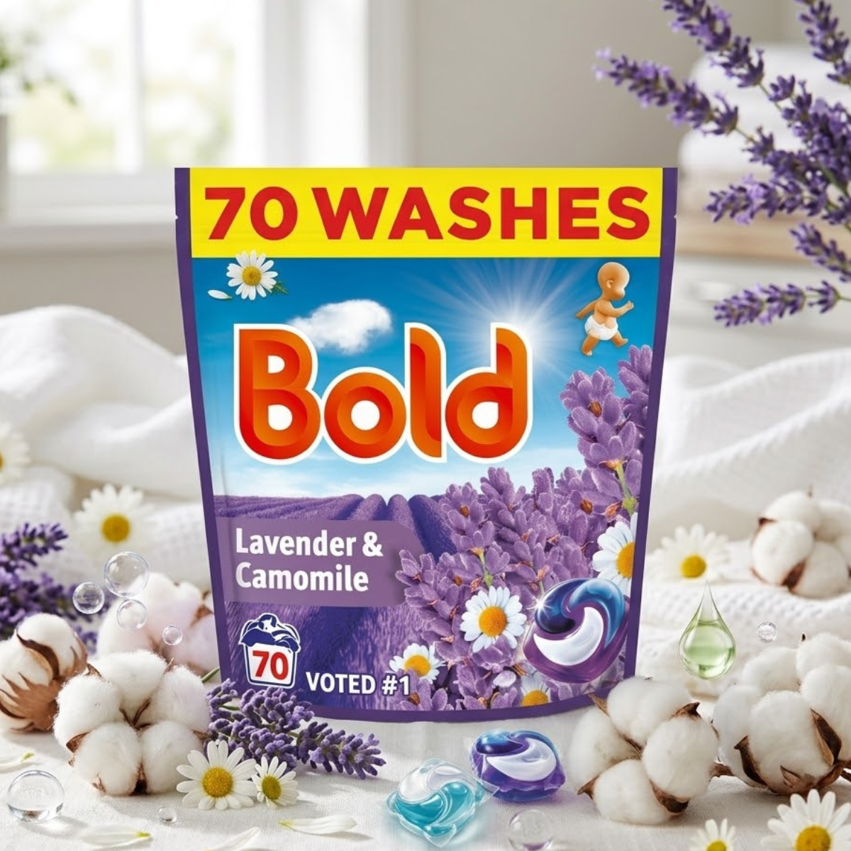 Bold 4 in 1 Pods liquid capsules, 140 Wash
