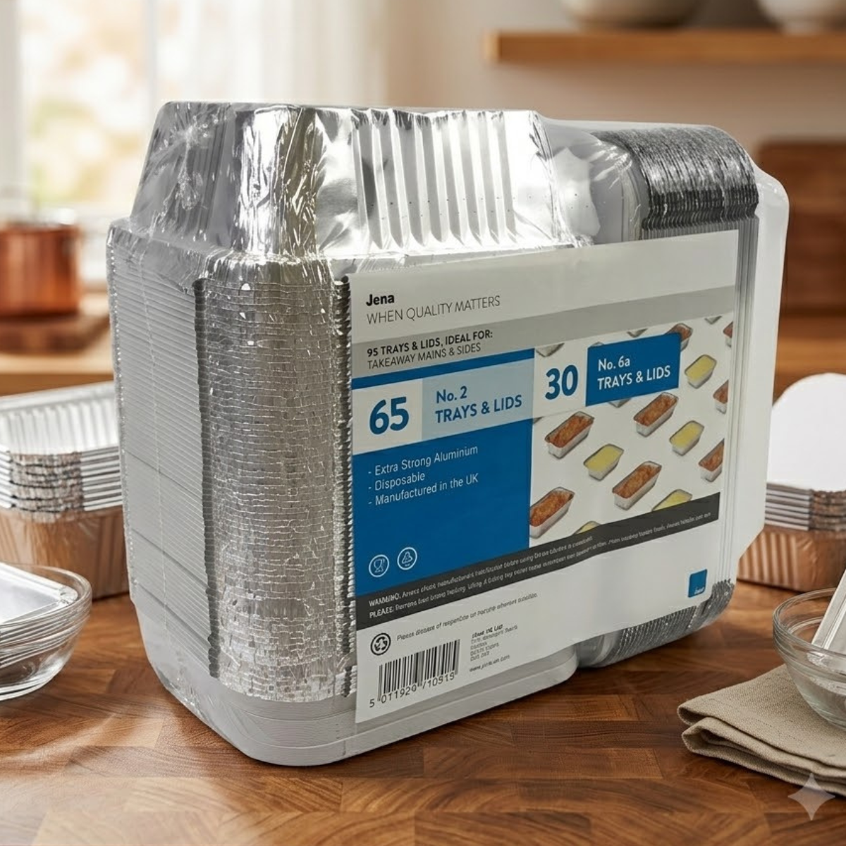 Jena Mixed Foil Trays and Lids, Pack of 95