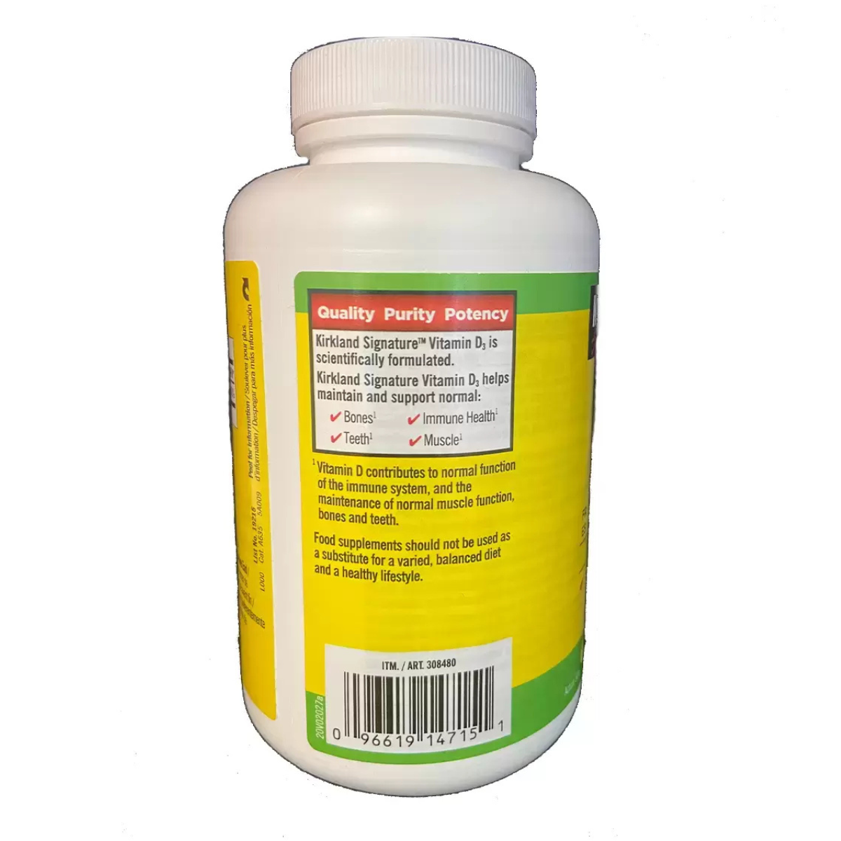 Kirkland Signature Vitamin D3 2000IU, 600 Count