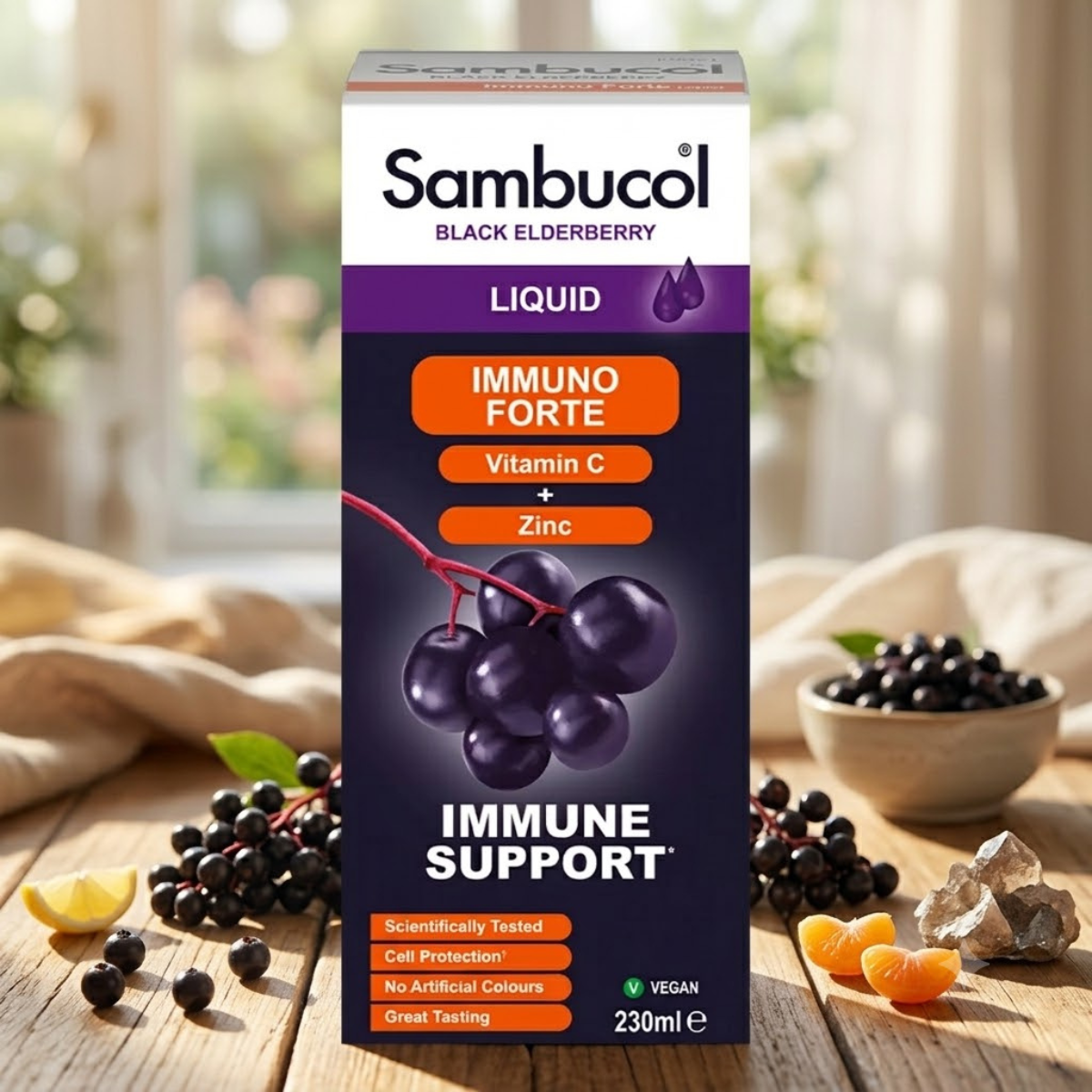 Sambucol Immuno Forte Black Elderberry Liquid, 230ml