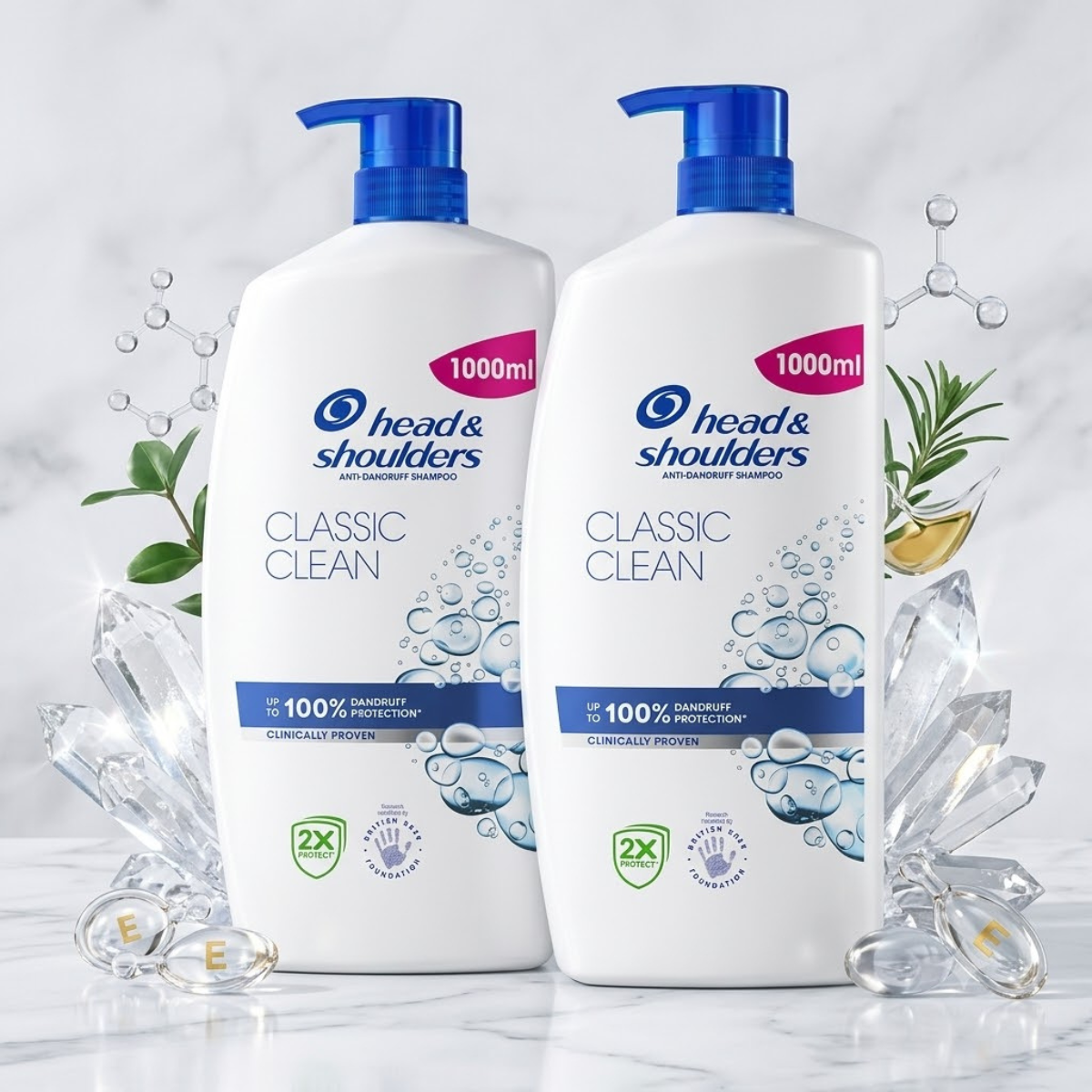Head and Shoulders Classic Clean, 2 x 1L