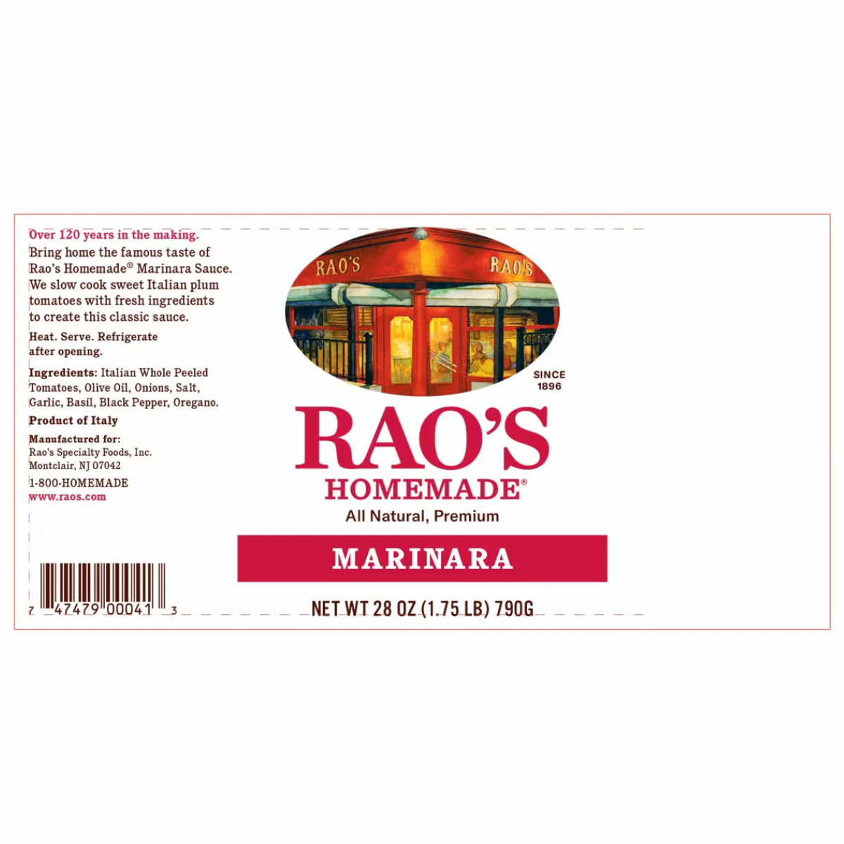 Rao's Homemade Marinara Sauce, 2 x 790g