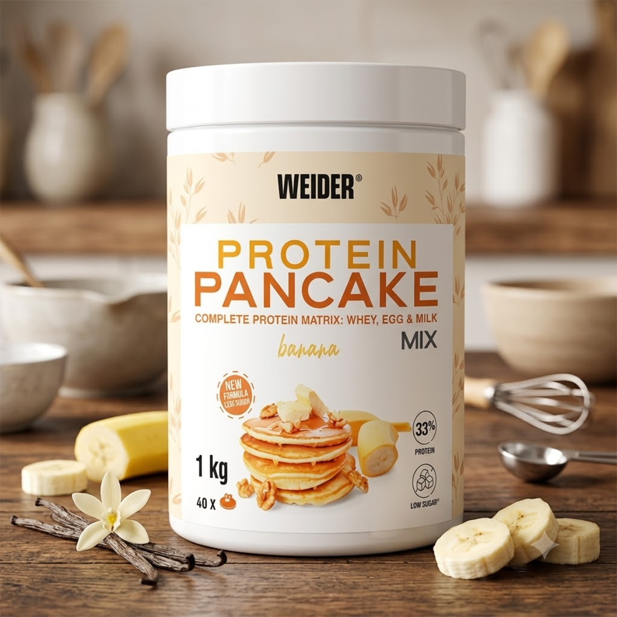 Weider Protein Pancake Mix in Banana, 1kg