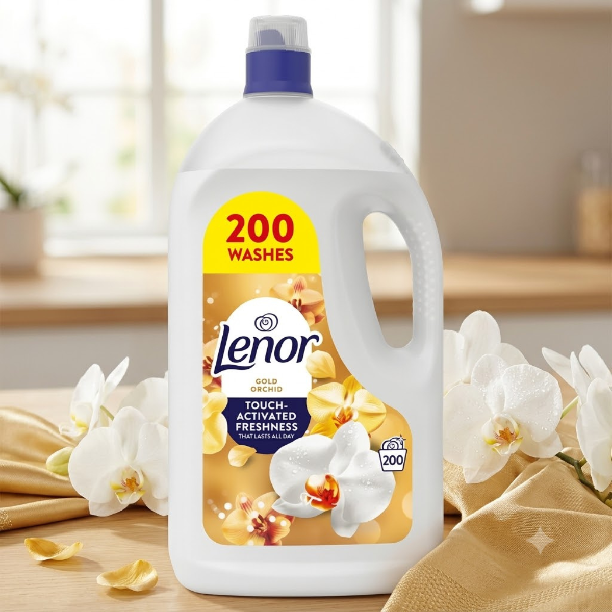 Lenor Concentrate Gold Orchid Fabric Conditioner, 200 Wash, 4L