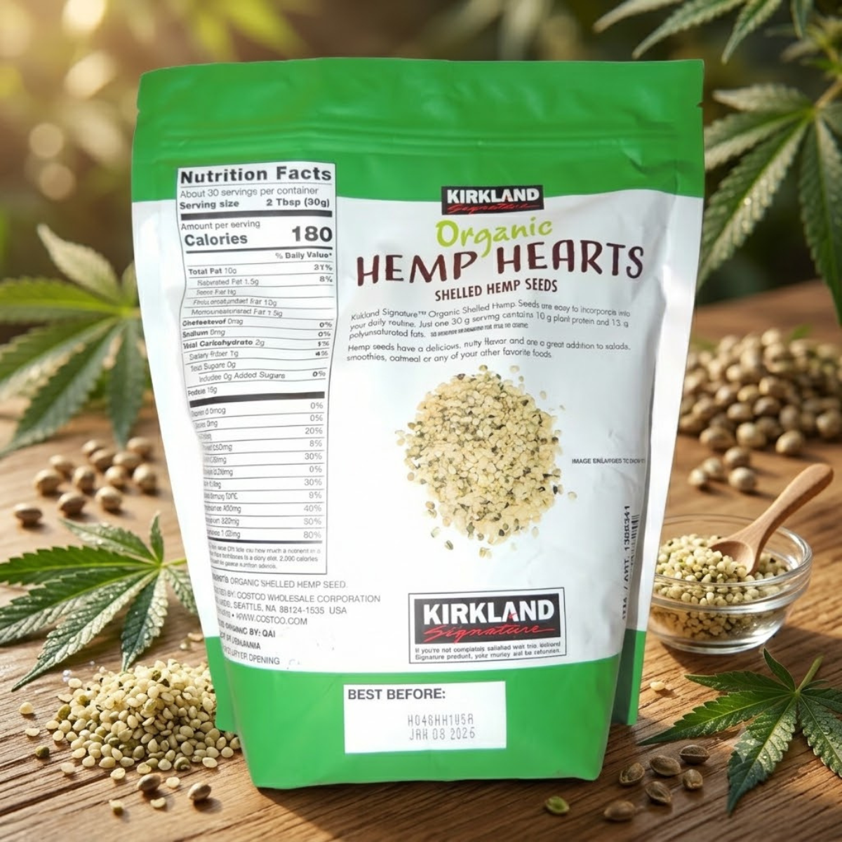 Kirkland Signature Organic Hemp Hearts, 907g