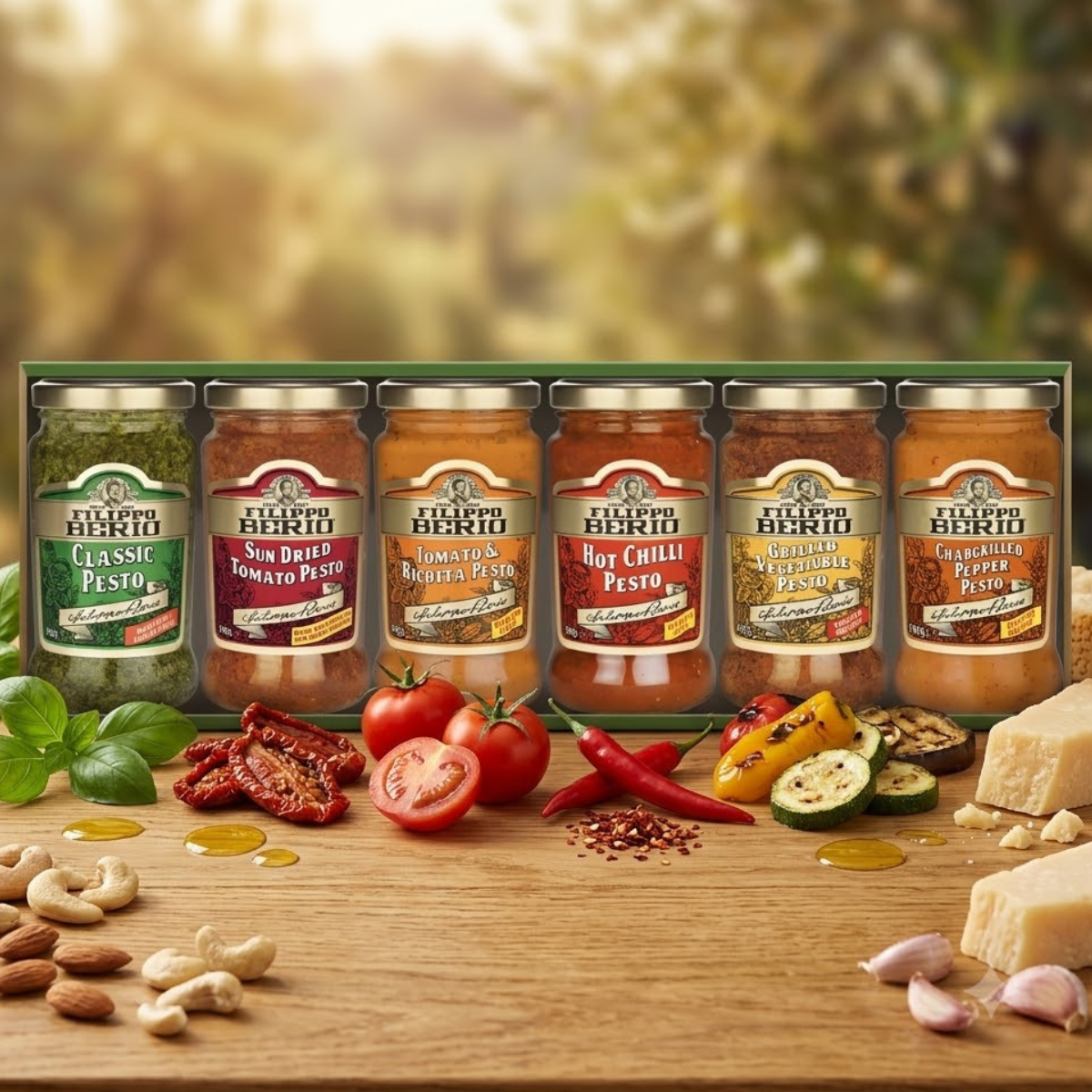 Filippo Berio Pesto Variety Pack, 6 x 190g