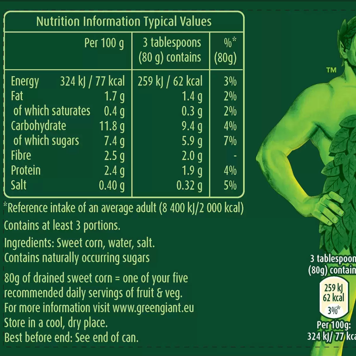 Green Giant Niblets Original Sweetcorn, 12 x 340g