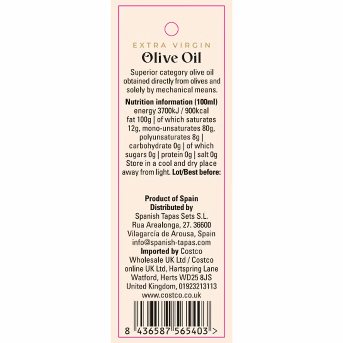 1896 Extra Virgin Olive Oil, 1L