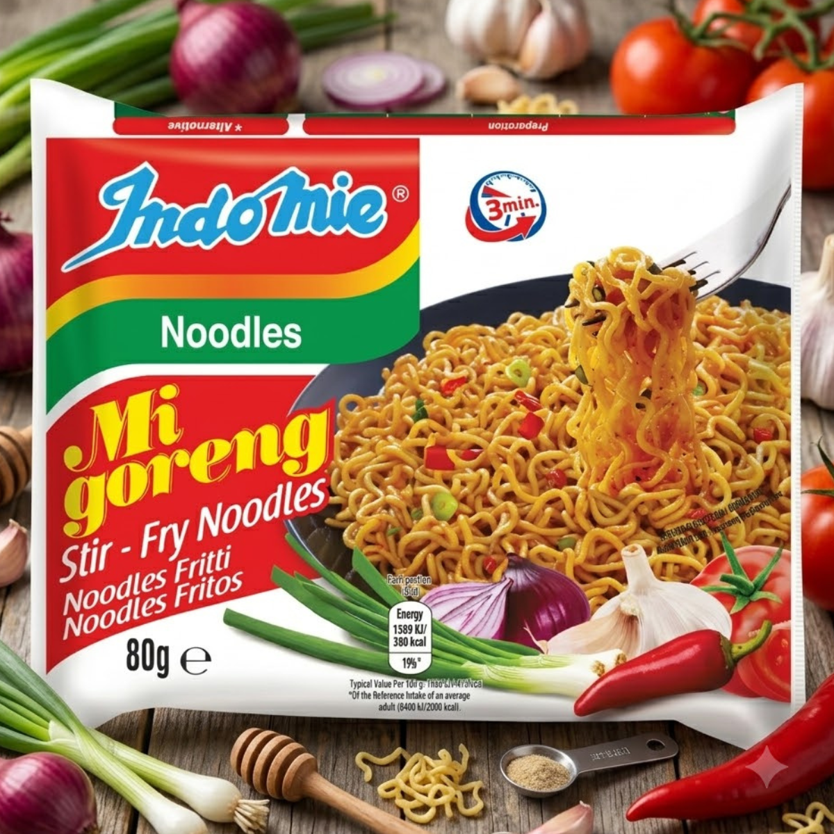 Indomie Mi Goreng Stir Fry Noodles, 40 x 80g