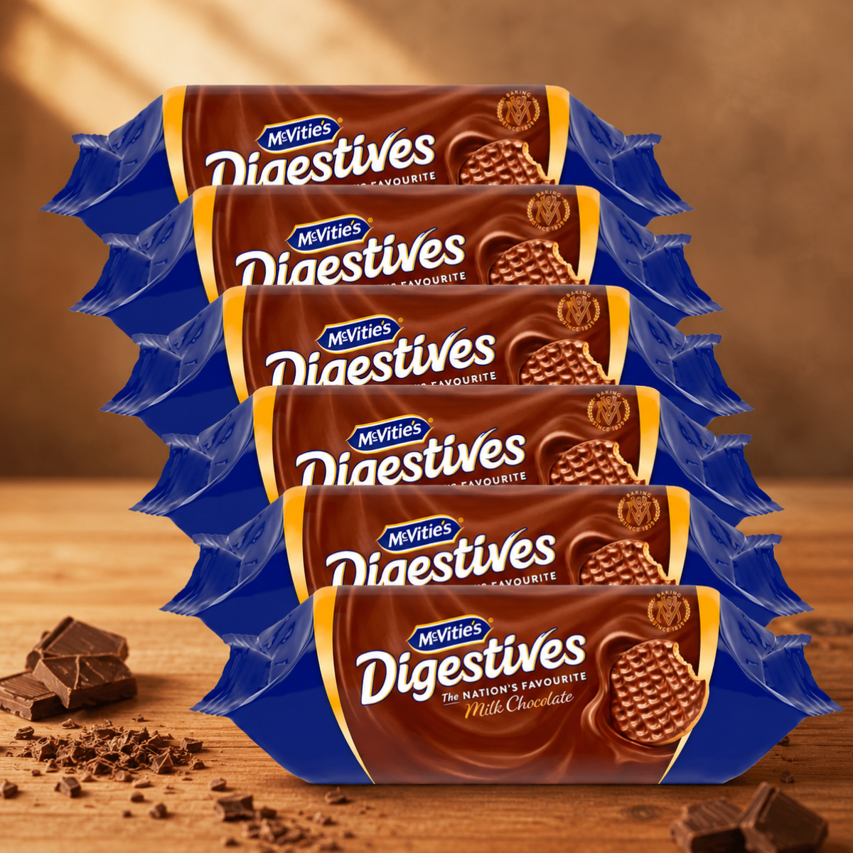 McVities Milk Chocolate Digestives, 6 x 266g