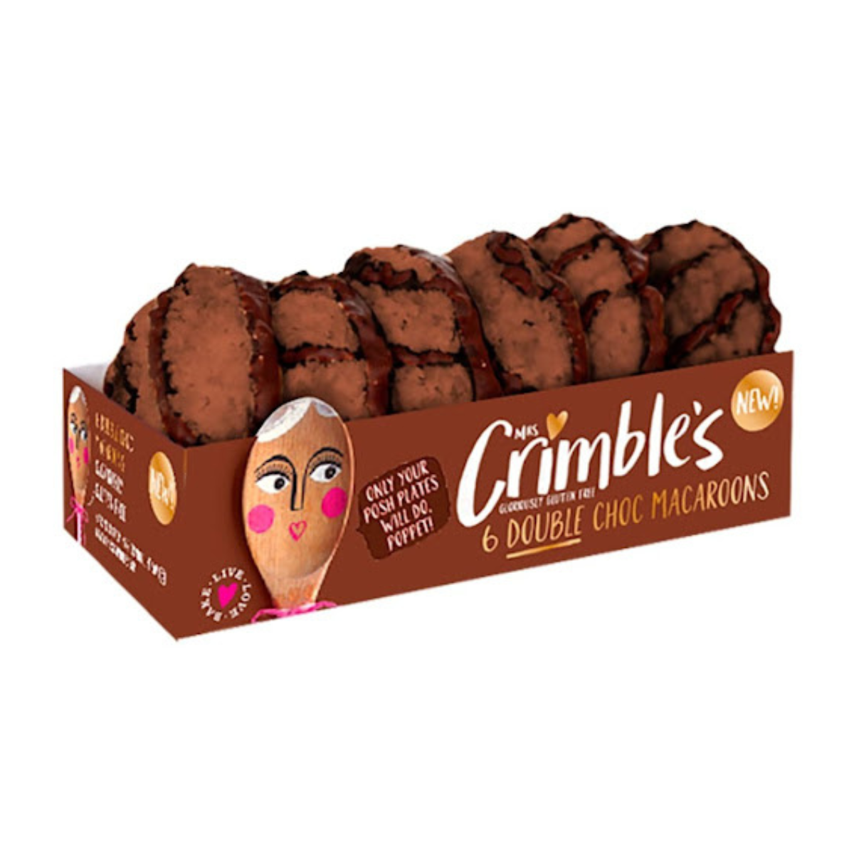 Mrs Crimble's Double Choc Macaroons 195g – Moist Coconut & Rich Chocolate 6 Pack