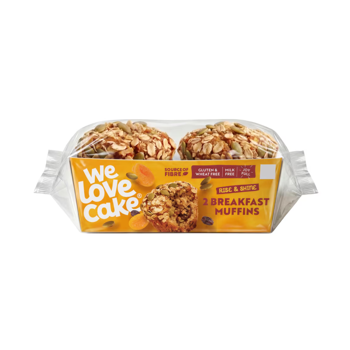 We Love Cake 2 Breakfast Muffins 100g– Fruit, Seeds & Gluten-Free Oats