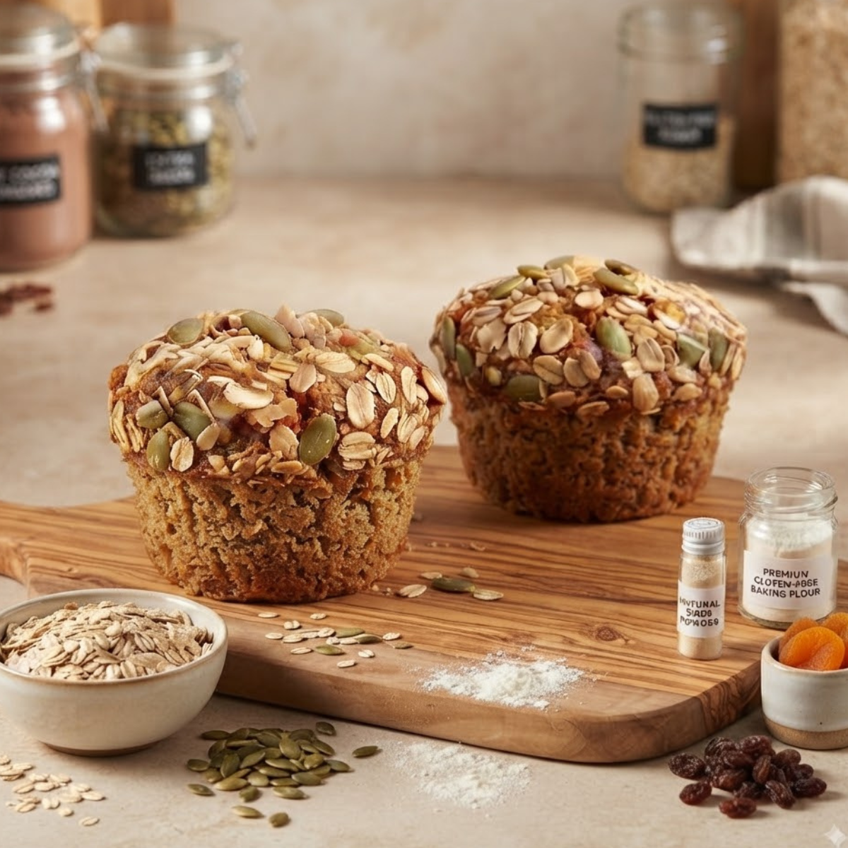 We Love Cake 2 Breakfast Muffins 100g– Fruit, Seeds & Gluten-Free Oats