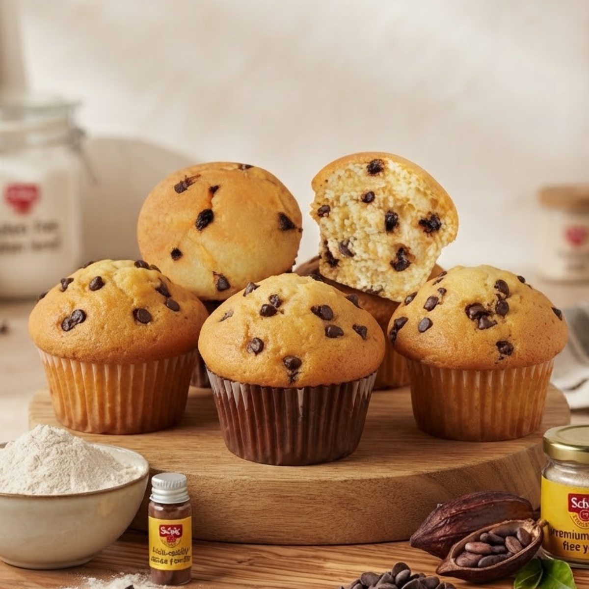 Schär Gluten Free Choco Chip Muffins 225g – 5 Pack