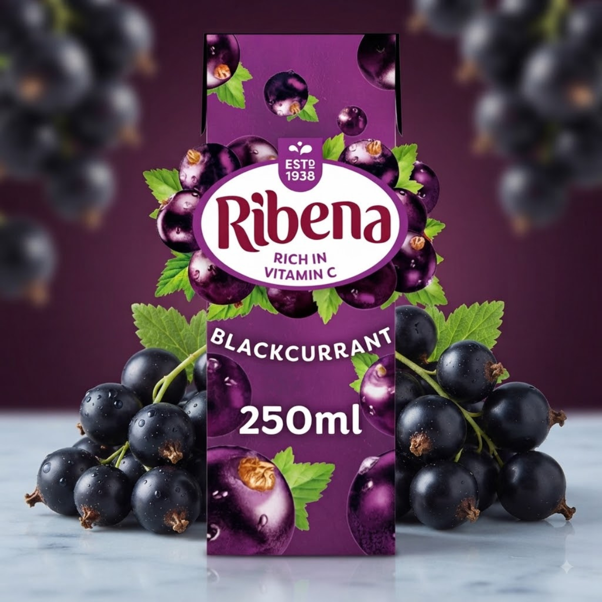 Ribena Ready to Drink Blackcurrant, 24 x 250ml