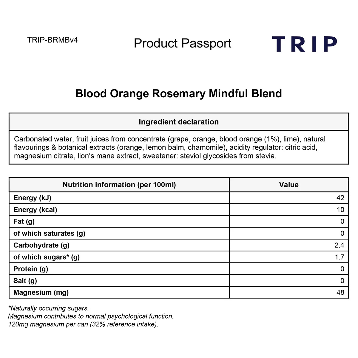 Trip Mindful Blends Summer Mixed Pack, 12 x 250ml