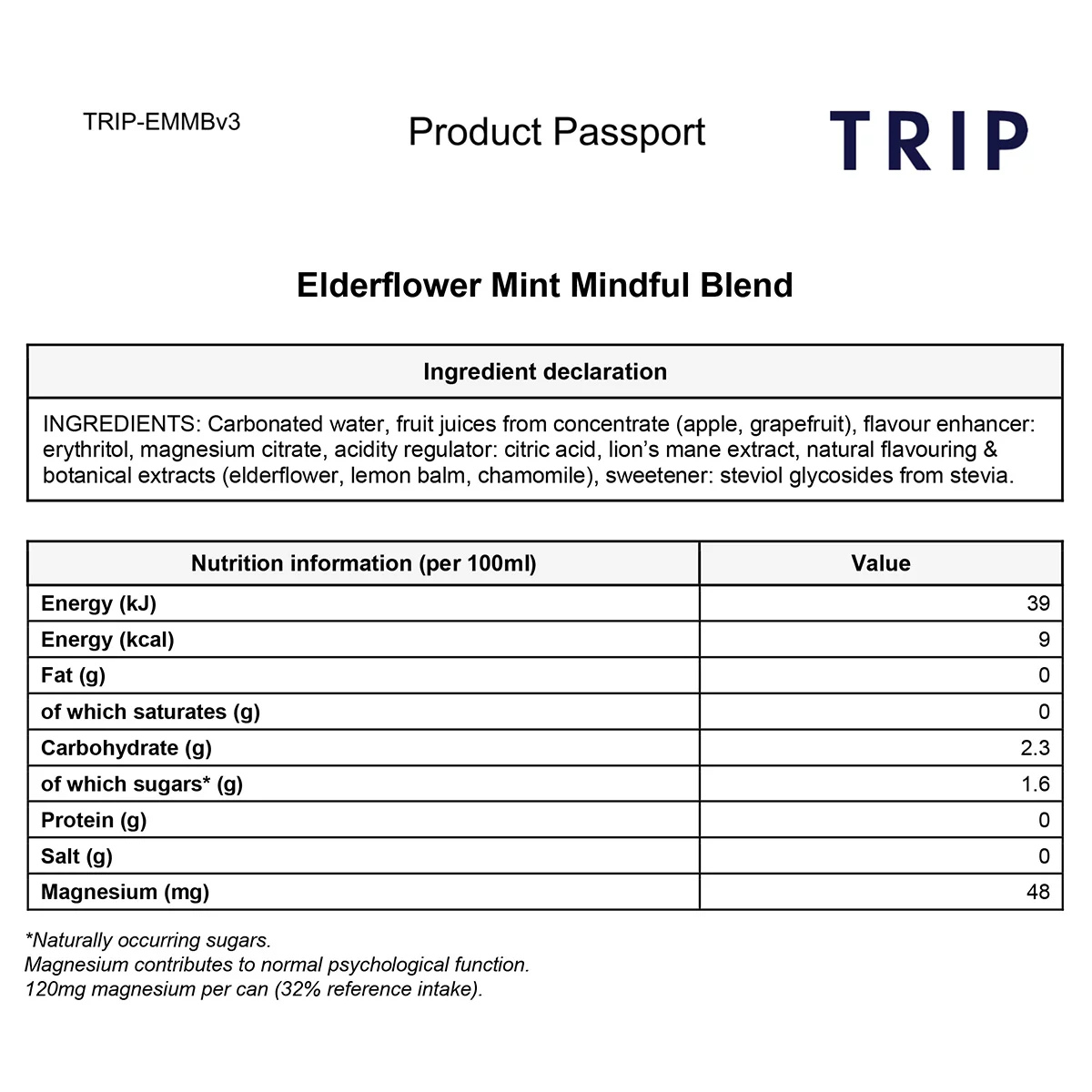 Trip Mindful Blends Summer Mixed Pack, 12 x 250ml