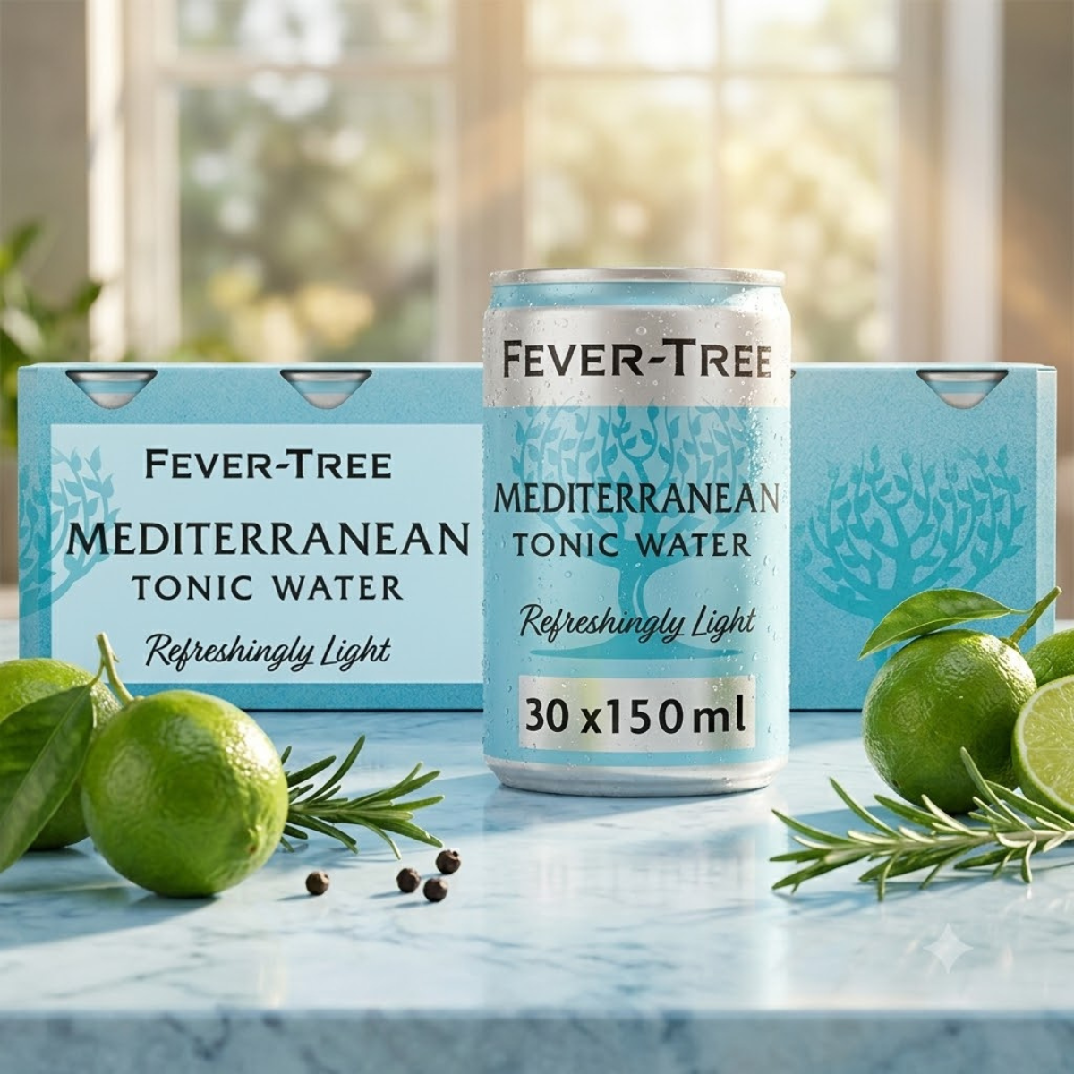 Fever-Tree Refreshingly Light Mediterranean Tonic, 2 x 15 x 150ml