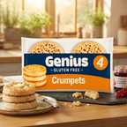 Genius Gluten Free Crumpets 4 pack 200g – Soft & Golden Toasting Crumpets