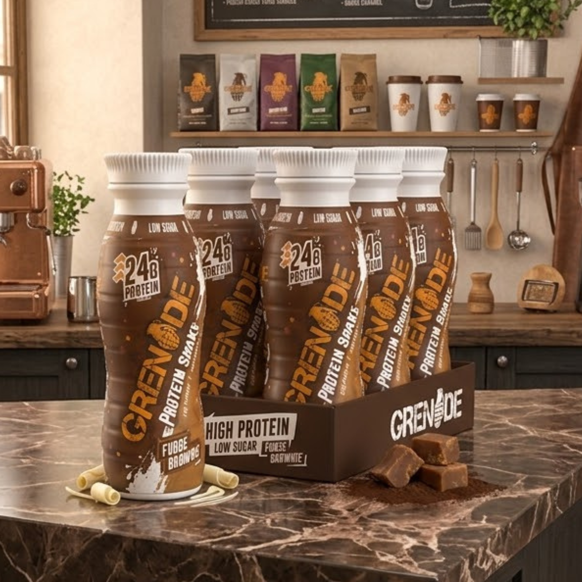 Grenade Carb Killa Fudge Brownie High Protein Shake, 8 x 330ml