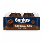 Genius Gluten Free Double Chocolate Muffins 2 Pack – Rich & Moist Dark Choc Muffins