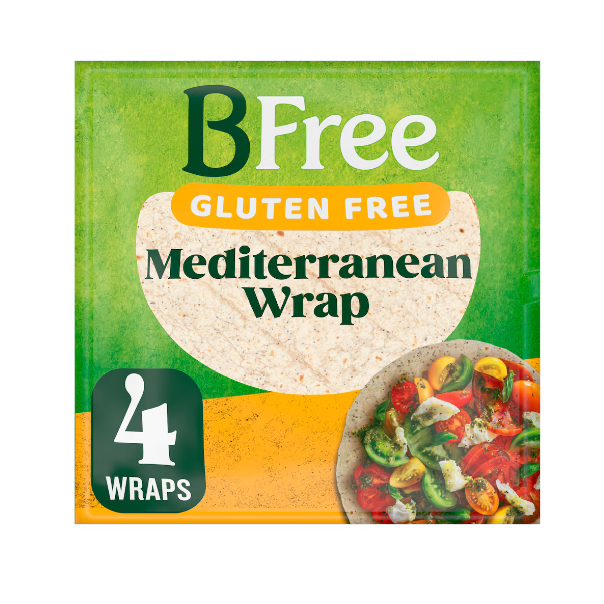 BFree Gluten Free Mediterranean Wrap 4 pack 168g – Herb & Garlic Soft Tortillas