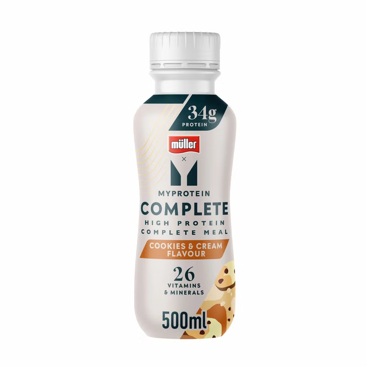 Muller x Myprotein, Meal Replacement Drink, Cookies & Cream 6 x 500ml