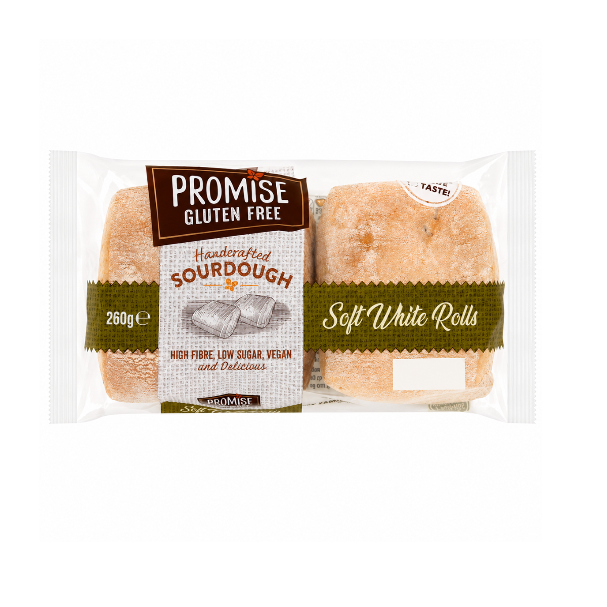Promise Gluten Free Sourdough soft White rolls 260g