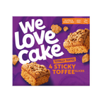 We Love Sticky Toffee Cake Slices 4 Pack 158g, Moist toffee sponge