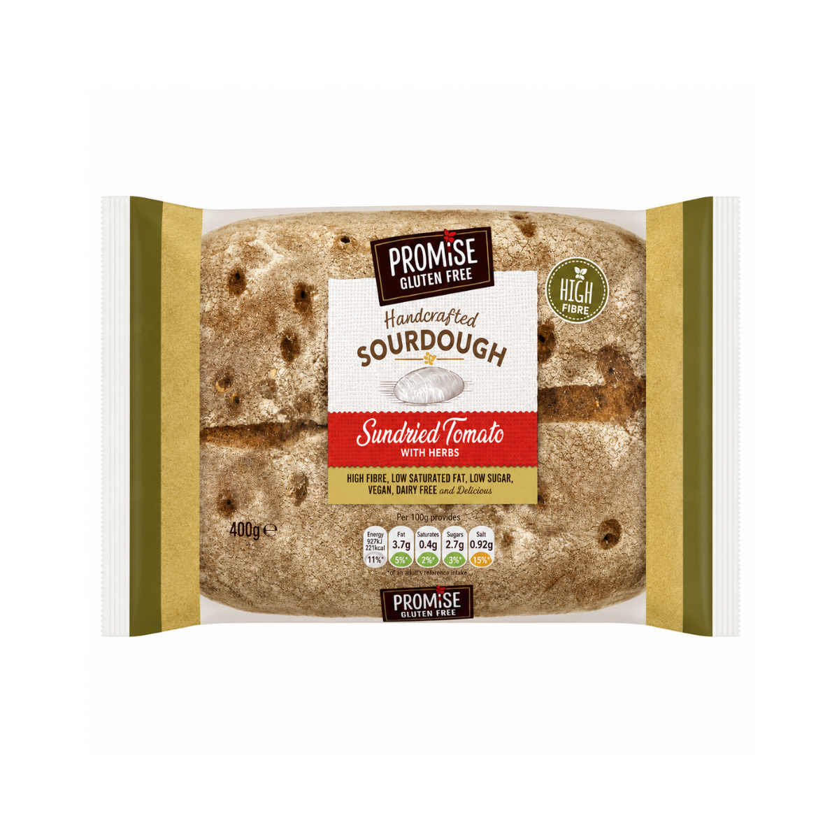 Promise Sourdough with Sundried Tomato & Herbs 400g