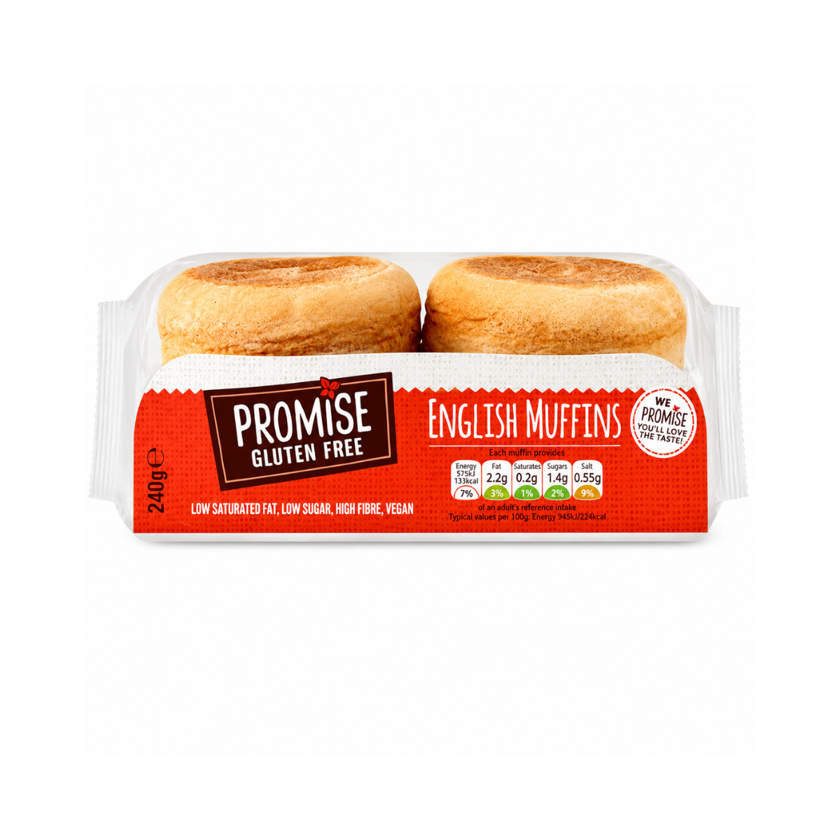 Promise Gluten Free English Muffins 240g – 4 Pack