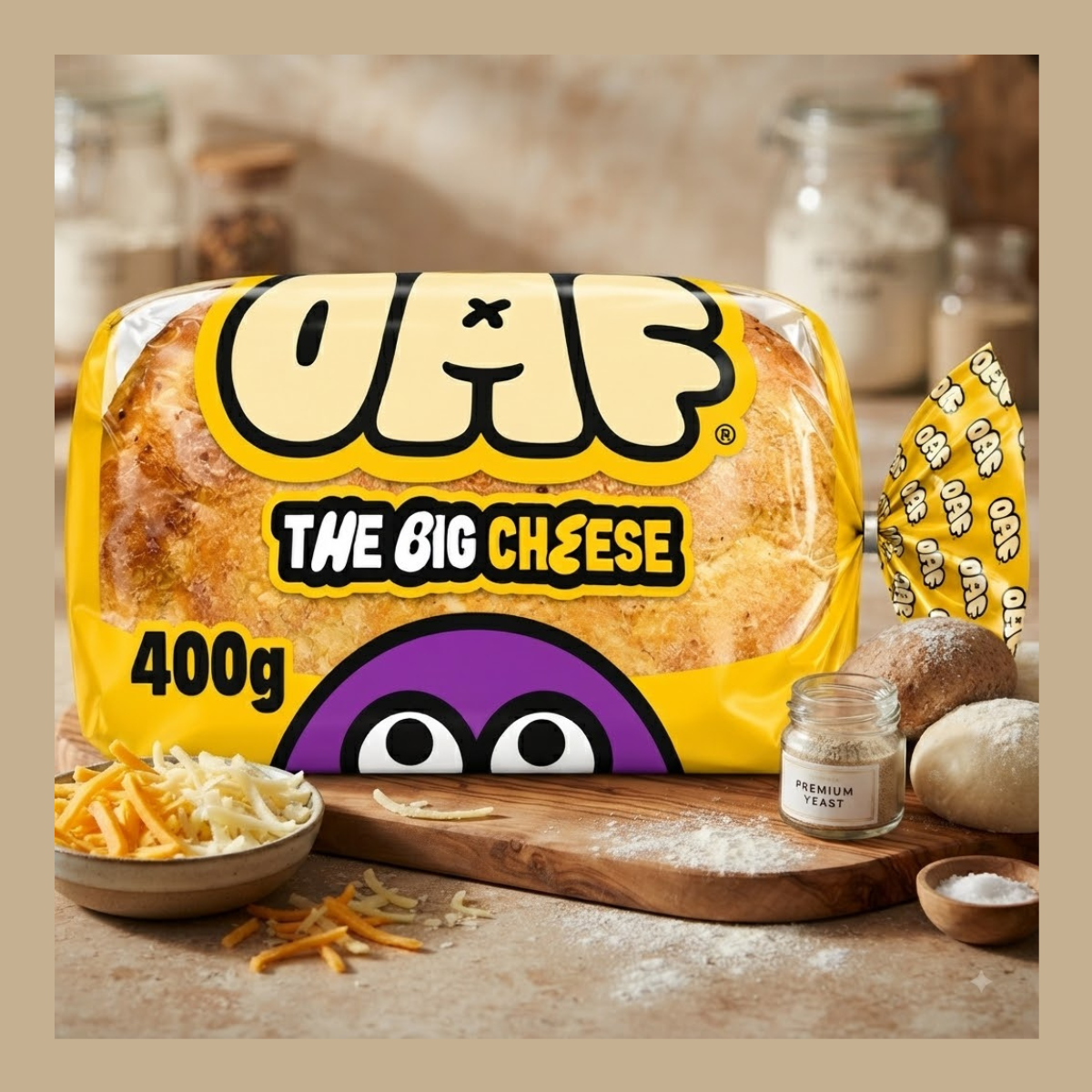 Juvela OAF Stupidly Tasty Gluten Free The Big Cheese Bread 400g