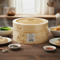 Bamboo Steamer 8 Inch – 1 Basket with Lid for Dumplings & Dim Sum