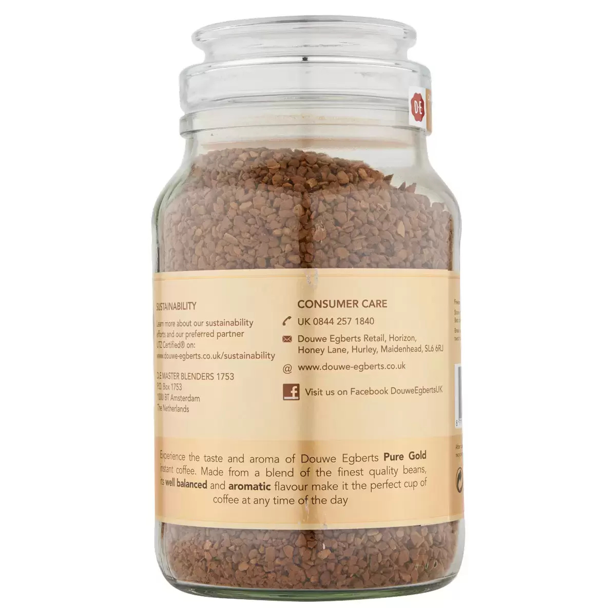Douwe Egberts Pure Gold Instant Coffee Granules, 400g