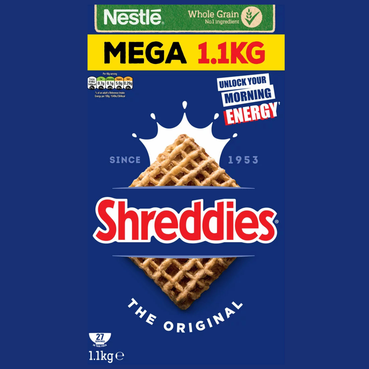 Nestle Shreddies, 2 x 1.1kg, High-Fibre Breakfast