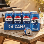 Pepsi Regular Carbonated Drink, 24 x 330ml