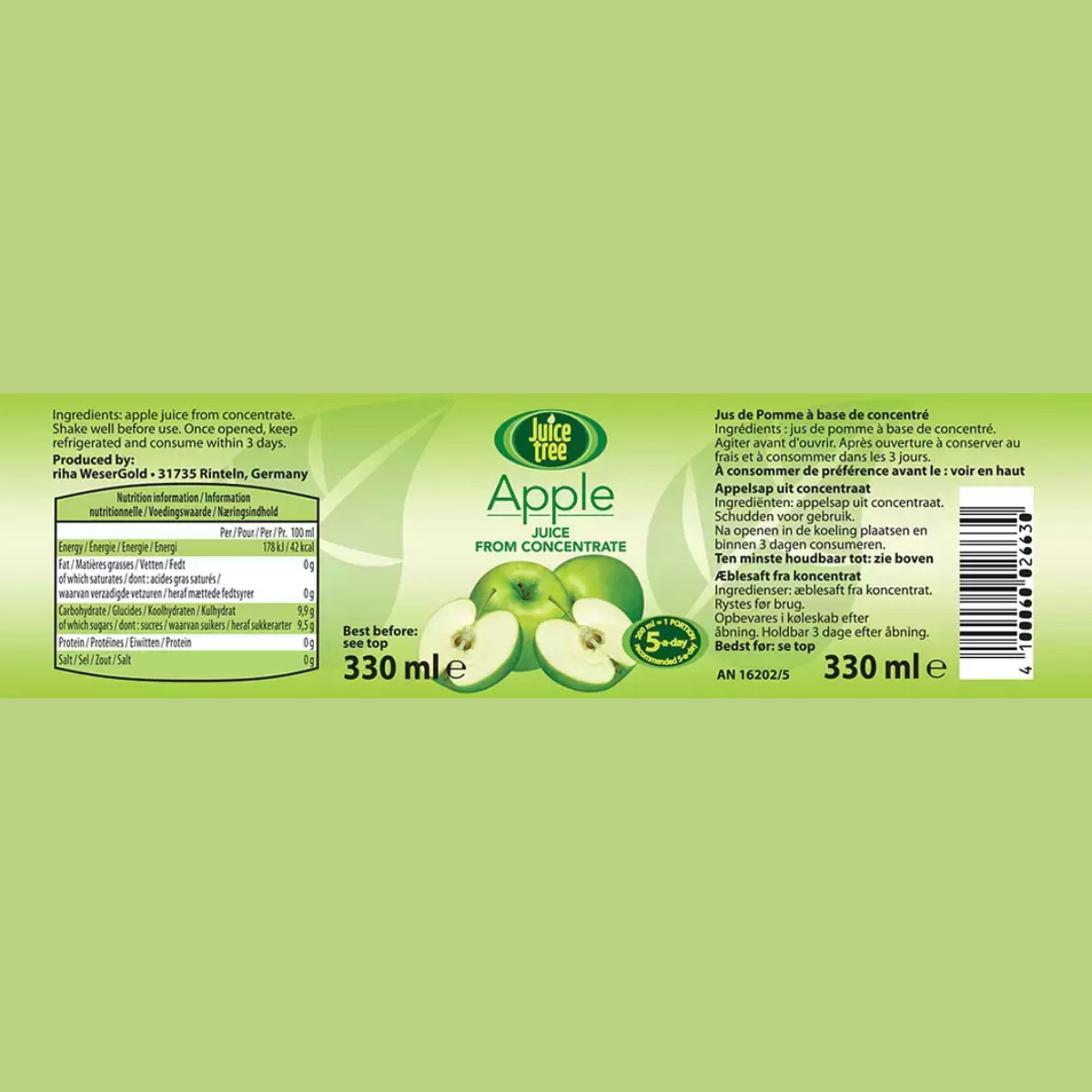 Juice Tree Apple Juice, 12 x 330ml