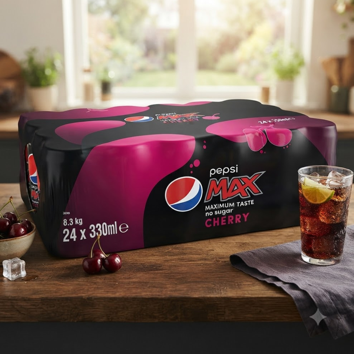 Pepsi Max Cherry Cans, 24 x 330ml
