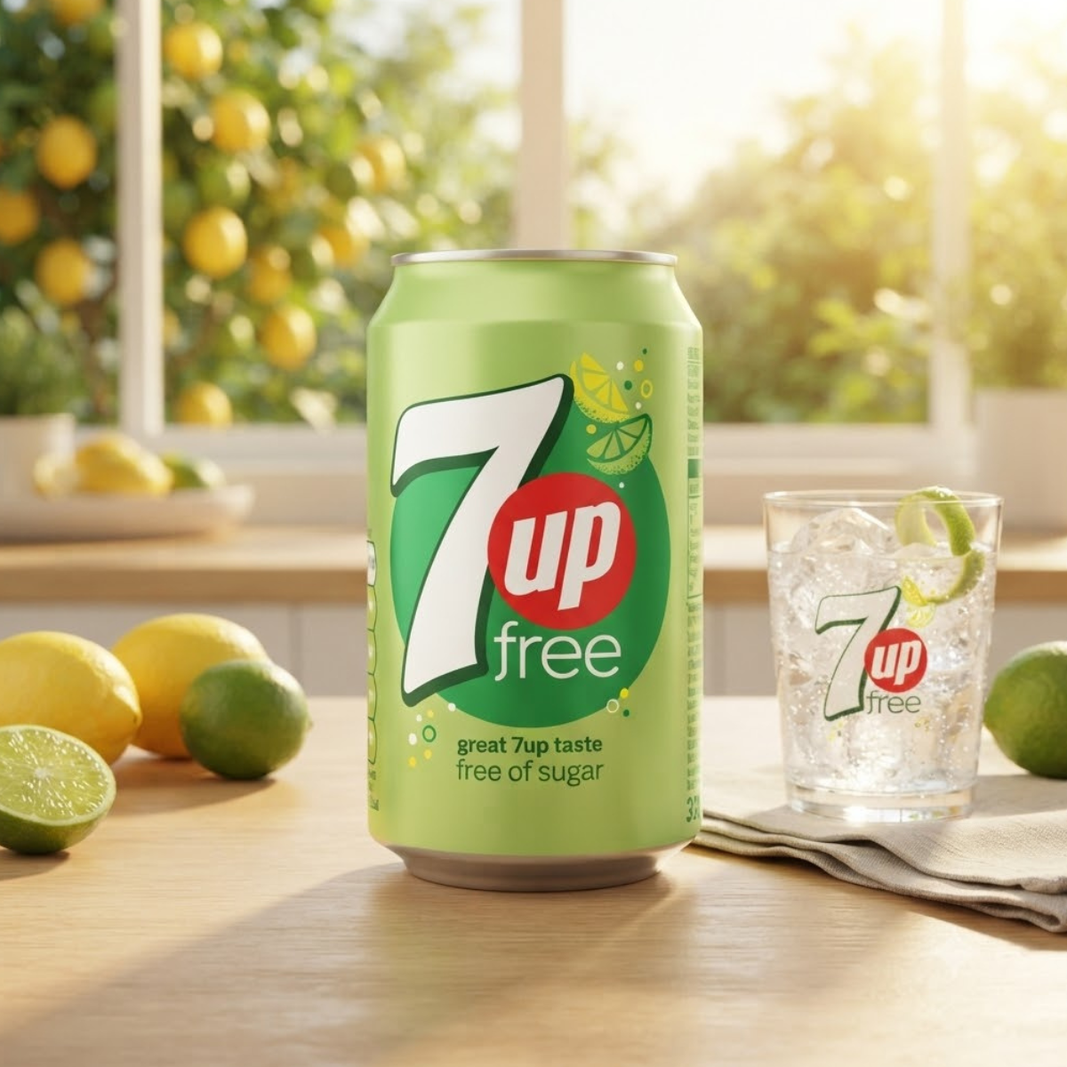 7Up Zero Barcoded Cans, 24 x 330ml, - Refreshing Lemon and Lime Soft Drink