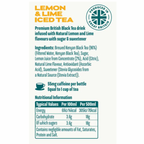 Harry Bromptons Lemon & Lime Iced Tea, 12 x 500ml, Refreshing Kenyan Black Tea