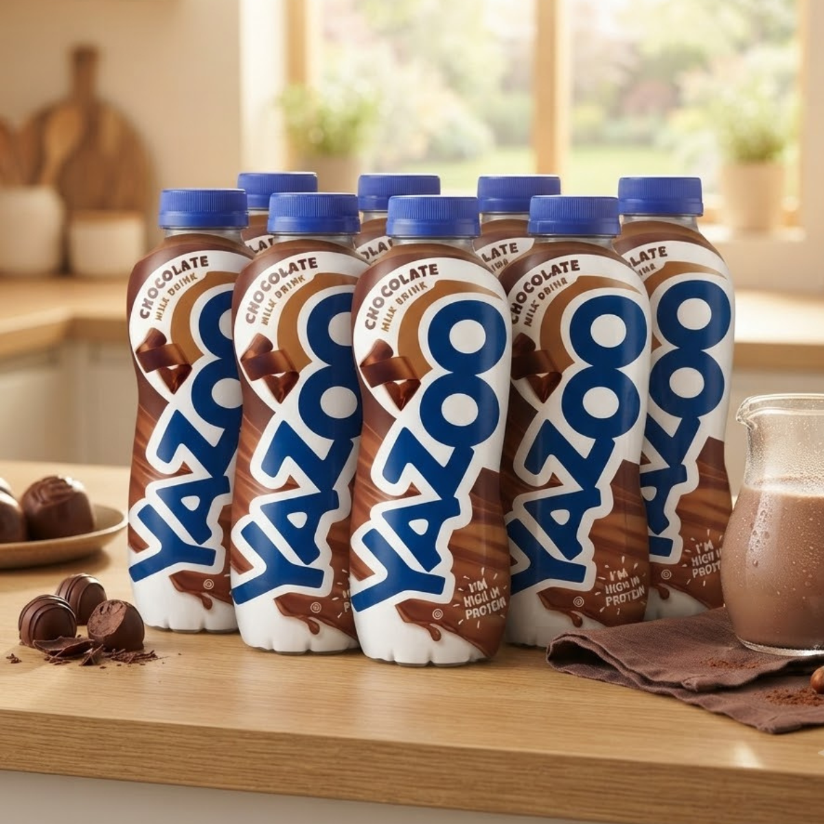 Yazoo Chocolate Milkshake, 10 x 400ml, Rich in calcium & protein
