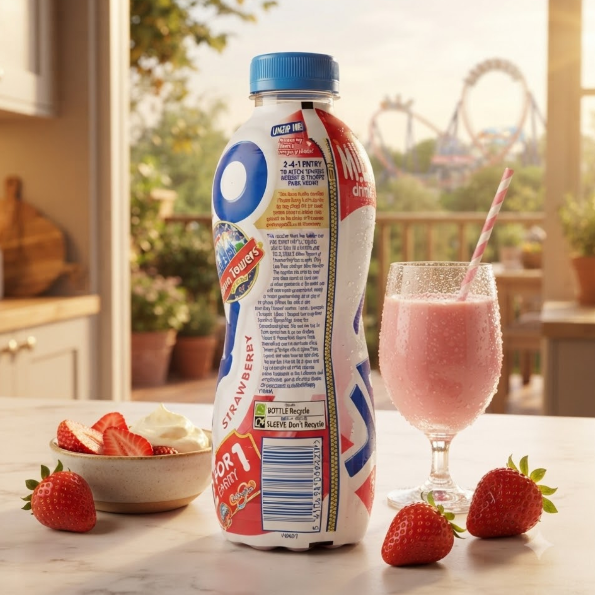 Yazoo Strawberry Milkshake, 10 x 400ml, Source of vitamin B2