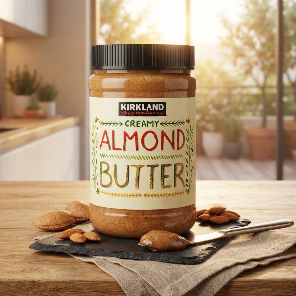 Kirkland Signature Creamy Roasted Almond Butter Spread, 765g