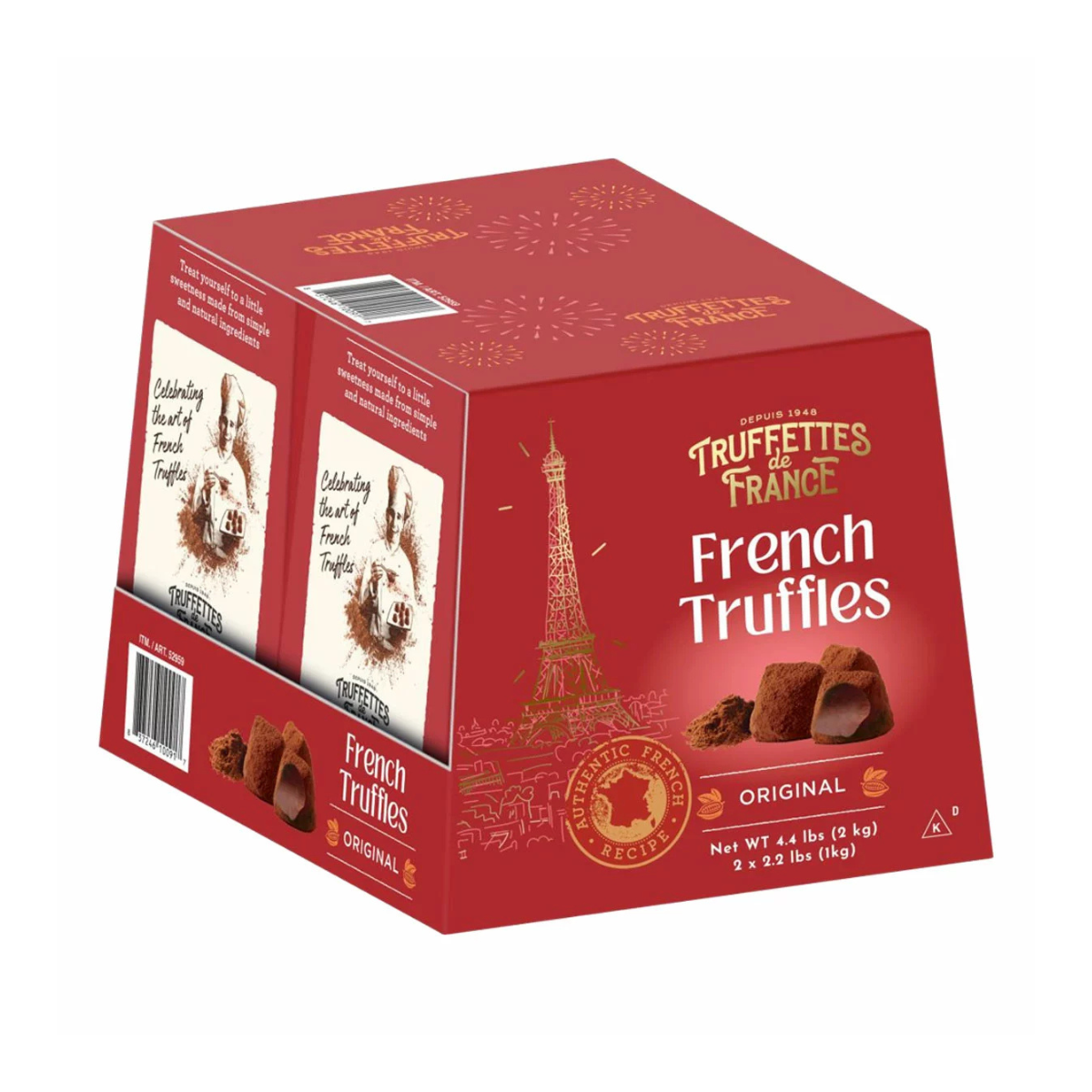 Cocoa Dusted Truffles, 2 x 1kg - Rich and Intense Flavor