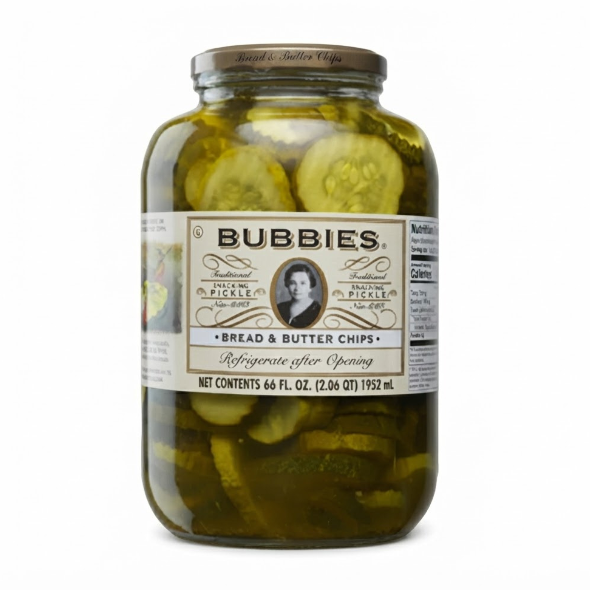 Bubbies Bread and Butter Pickle Chips, 1.95L, Tart and Subtly Sweet