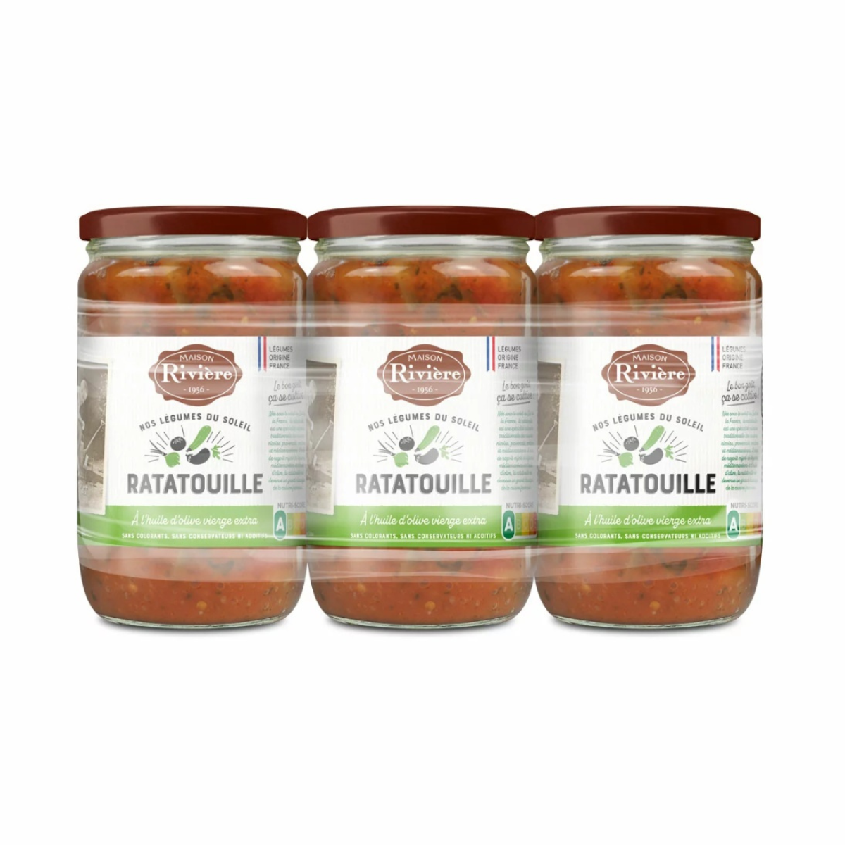 Maison Riviere Ratatouille, 3 x 630g, Authentic French Vegetable Stew